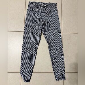 Old Navy navy blue and White Striped Leggings